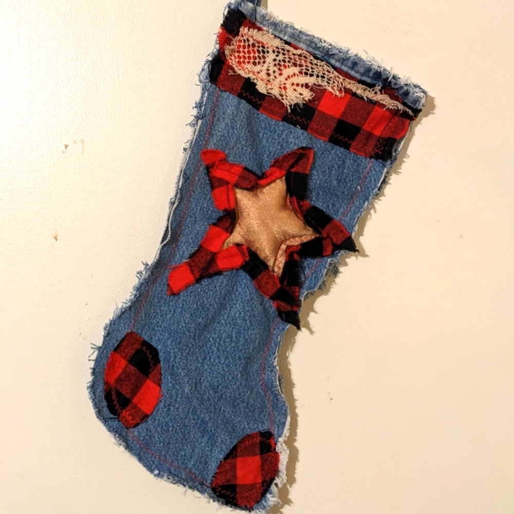 OOAK Christmas Stocking Handmade Gift Decorations